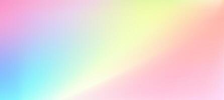 Rainbow ombre background with blurry halographic pattern. Abstract gradient effect featuring pink, pastel, and soft iridescent texture. Radiant holograph design with bright y2k aura. vector