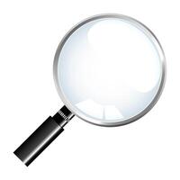 Magnifying glass loupe with gray handle vector