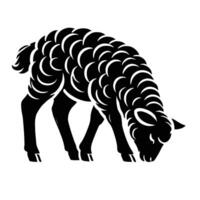 The black sheep is standing on its hind legs vector
