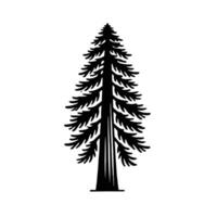 A black and white illustration of a tree vector