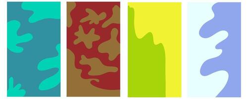 abstract shapes ornaments vertical background set vector