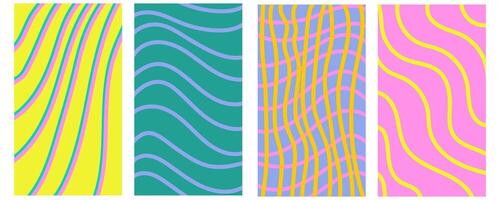abstract stripes vertical background set vector