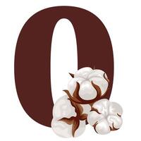 number zero with new year design namely different cotton colors for christmas new year designs vector
