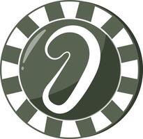 new year design of poker chip for game in green colors with new year candy icon, for different designs, posters or banners vector