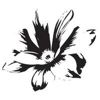 print, sketch of an opened large daisy bud in line art style, for textiles, posters or banners vector
