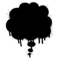 Spray Painted Graffiti Thought bubble icon Sprayed isolated with a white background. vector