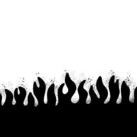 Spray Painted Graffiti Fire flame icon Sprayed isolated with a white background. vector