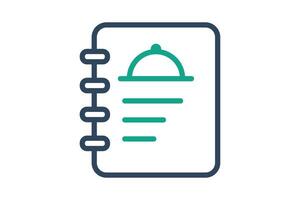 Menu icon. line icon style. icon related to meal. food elements illustration vector