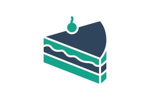Dessert icon. solid icon style. icon related to meal. food elements illustration vector