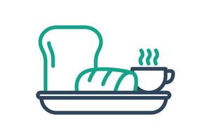 Breakfast icon. line icon style. icon related to meal. food elements illustration vector