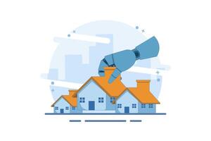 concept of choosing a new home based on budget, income, or lifestyle. think wisely, choose different house variants, Home affordability calculation. Flat illustration on background. vector
