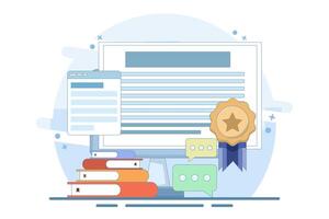 Online certification courses, Online training programs, Awards, Digital skills development, Online certificates, prizes and awards, Education and training courses. vector