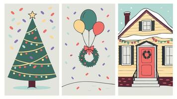 Pictures for decorations for christmas and happy new year. format vector
