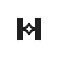 Logo letter H diamond unique design with blank background vector
