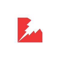 Logo top strike corner square unique design vector