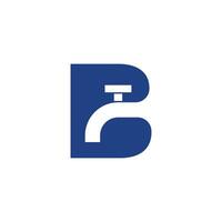 Logo letter B faucet unique design with blank background vector