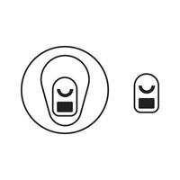 Top view can drink minimalist design with blank background vector