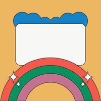 Design template retro vibrant unique design vector
