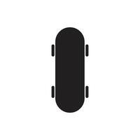 Icon skateboard with view from top vector