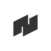 Logo letter N unique design with blank background vector