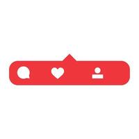 Icon element social media notification with blank background vector