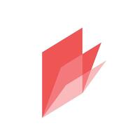 Logo paper gradient transparent unique design vector