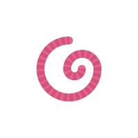 Illustration worm swirl unique design with blank background vector