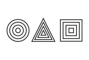 Icon element geometric line strip with blank background vector