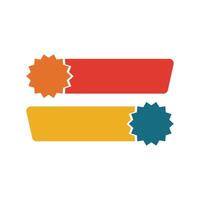 Icon element retro shape geometric with blank background vector