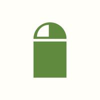 Logo trash green unique design with blank background vector