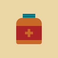 Illustration medicine box unique design with blank background retro vector