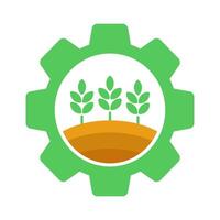 Agriculture icon with flat colorful design on white background vector