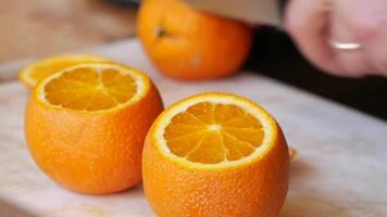 Fresh Oranges Thinly Sliced to Provide a Juicy and Refreshing Snack video
