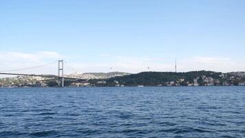 Bosphorus bridge and city scape in Istanbul, Turkey video