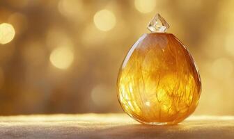 A gold colored object with a diamond on top photo