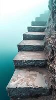 Stone platforms extending from cliff edges , wallpaper photo
