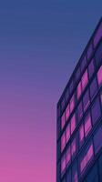 Building tops creating a jagged line against the evening sky, photorealistic photo