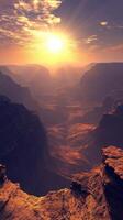 Range extends toward the horizon showing multiple summit levels, photorealistic photo