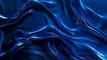 Blue abstract background with waves photo