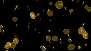 Bitcoin money loop animation video