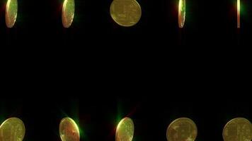Bitcoin money loop animation video