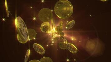 Bitcoin money loop animation video