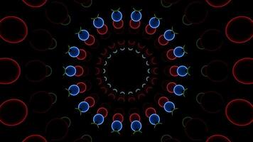 Vibrant kaleidoscopic loop for immersive VJ performances at music events video