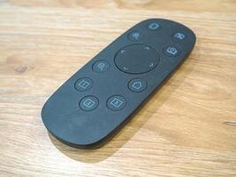 Close up of remote control presentation projector photo