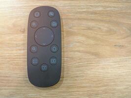 Close up of remote control presentation projector photo