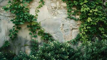 Ivy Covered Urban Walls Blending Nature and Architecture photo