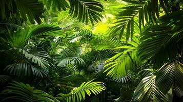 Lush Green Foliage Forming a Tranquil Natural Canopy Overhead photo