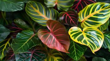 Tropical Leaf Pattern With Bold Designs for Exotic Backdrop photo