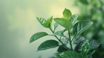 Minimalist Cluster of Fresh Leaves with Textured Details photo