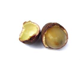 Exotic fruit from Papua, Indonesia called by Matoa fruit on a white background photo